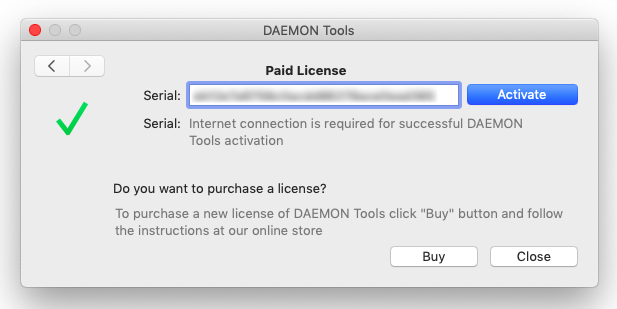 Не удалось включить агент приложения daemon tools mac