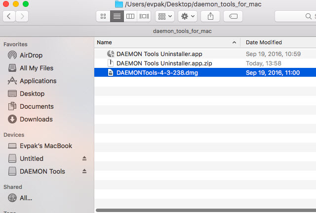 how to find where daemon pro tools is open